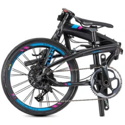 Tern Verge X11 - 20 Inches Folding Bike - 2023 - Satin Black/blue/magenta -Fietswereld Winkels 02120772 tern verge x11 black blue magenta 03 1063387