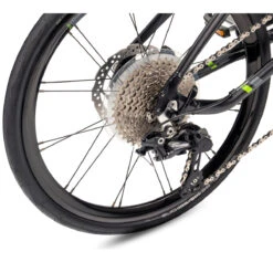 Tern Verge P10 - 20" Folding Bike - 2023 - Satin Black/grey/lime -Fietswereld Winkels 02120780 tern verge p10 black grey lime 06 1063429