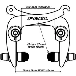 Paul Component Racer Medium Road Braze-On Center-Pull Rim Brake - Silver -Fietswereld Winkels 218686 01 d 416386