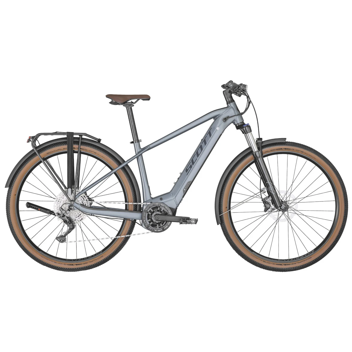 SCOTT AXIS ERIDE 20 - Men Trekking E-Bike - 2022 - Dolphin Grey Gloss / Black 3 SCOTT AXIS ERIDE 20 - Men Trekking E-Bike - 2022 - Dolphin Grey Gloss / Black