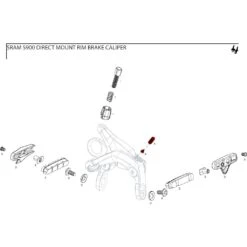 SRAM Center Screw For S-900 Direct Mount Rim Brakes (2 Pcs.) - 11.5118.013.000