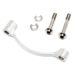 Trickstuff CNC Brake Adaptor PM To PM +20mm - With Titanium Screws - Silver