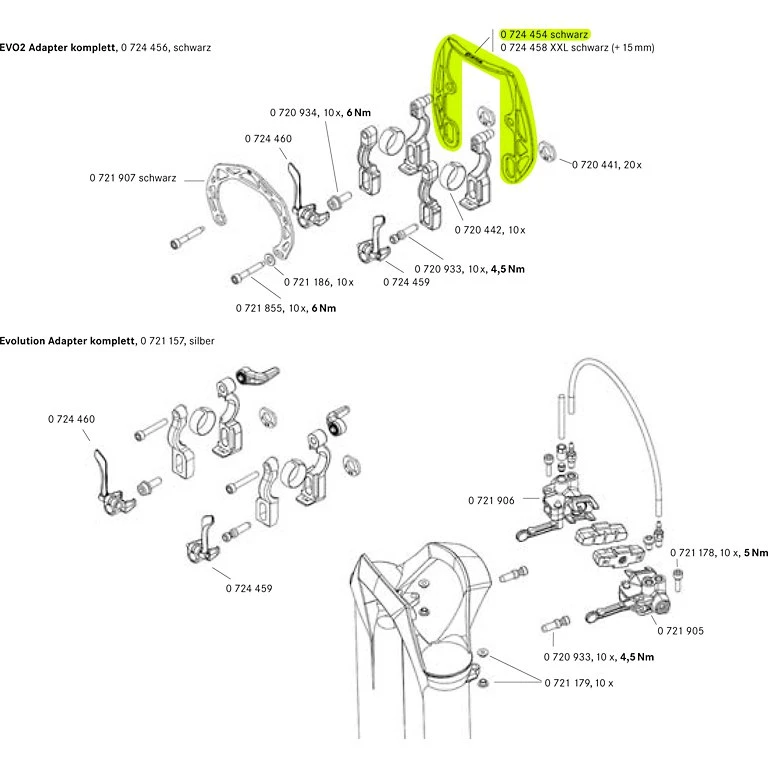 Magura EVO2 Mount Plate - 0724454 - Black 4 Magura EVO2 Mount Plate - 0724454 - Black - Afbeelding 2