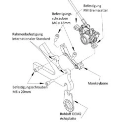 Rohloff Monkey Bone Post-Mount Brake Adapter -Fietswereld Winkels 35344 02 d 56640