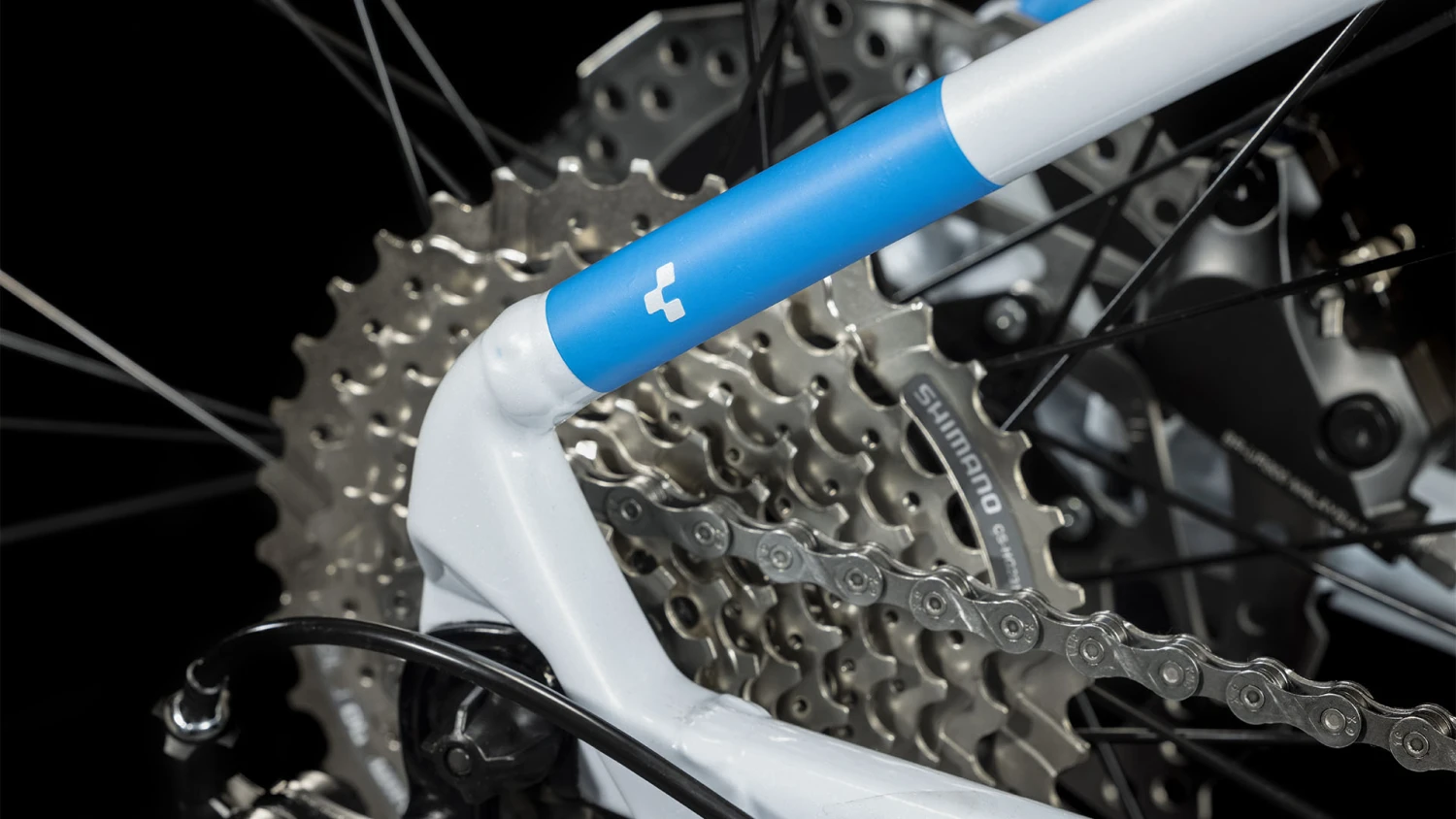 CUBE AIM SLX - Mountainbike - 2023 - White / Blue / Red 9 CUBE AIM SLX - Mountainbike - 2023 - White / Blue / Red - Afbeelding 7