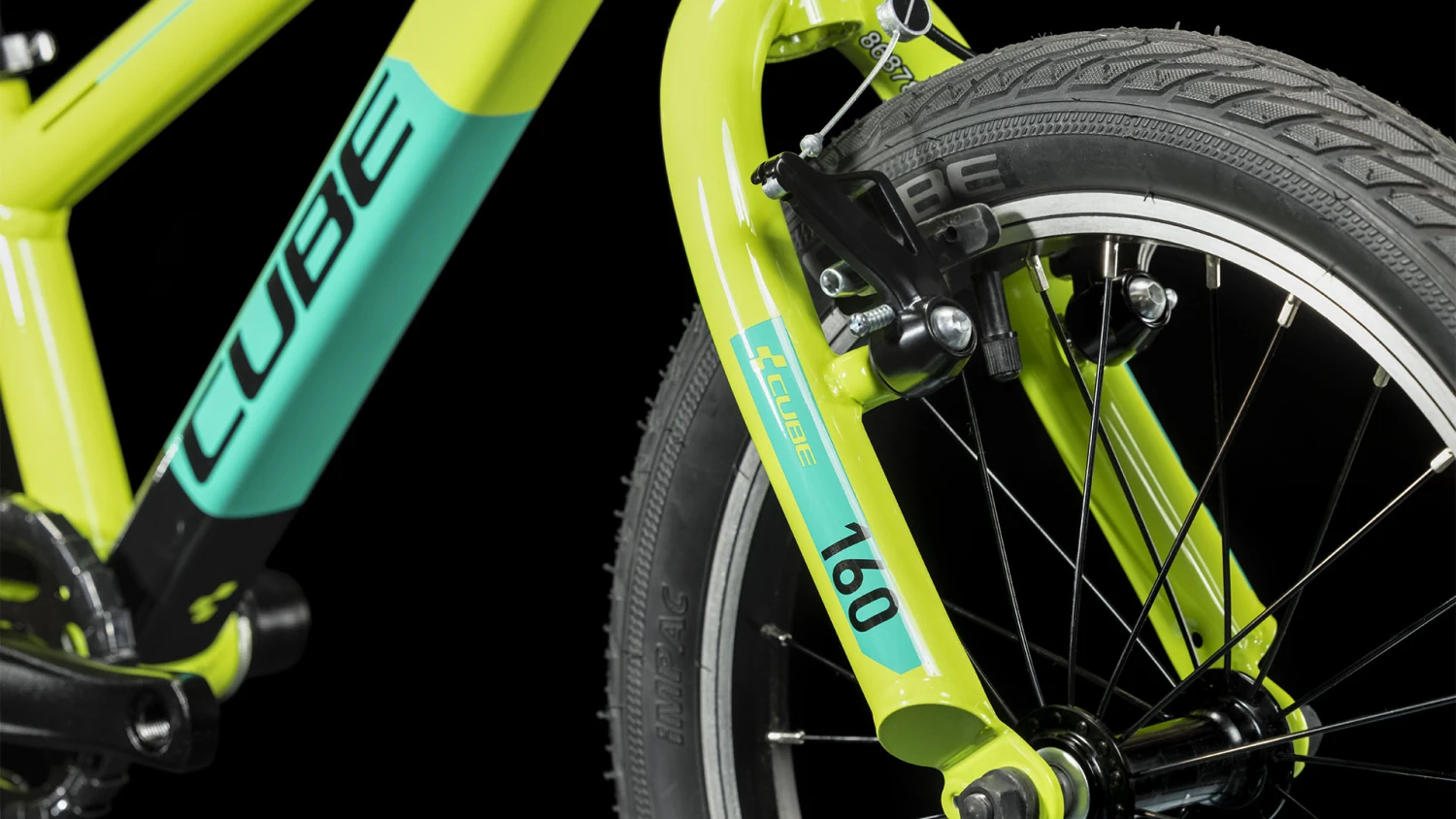 CUBE CUBIE 160 RT - 16" Children's Bike - 2023 - Green / Black 9 CUBE CUBIE 160 RT - 16" Children's Bike - 2023 - Green / Black - Afbeelding 7