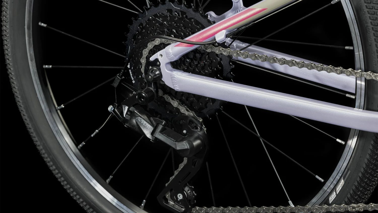 CUBE ACID 240 SLX - 24" Children's Bike - 2023 - Violet / Coral 9 CUBE ACID 240 SLX - 24" Children's Bike - 2023 - Violet / Coral - Afbeelding 7