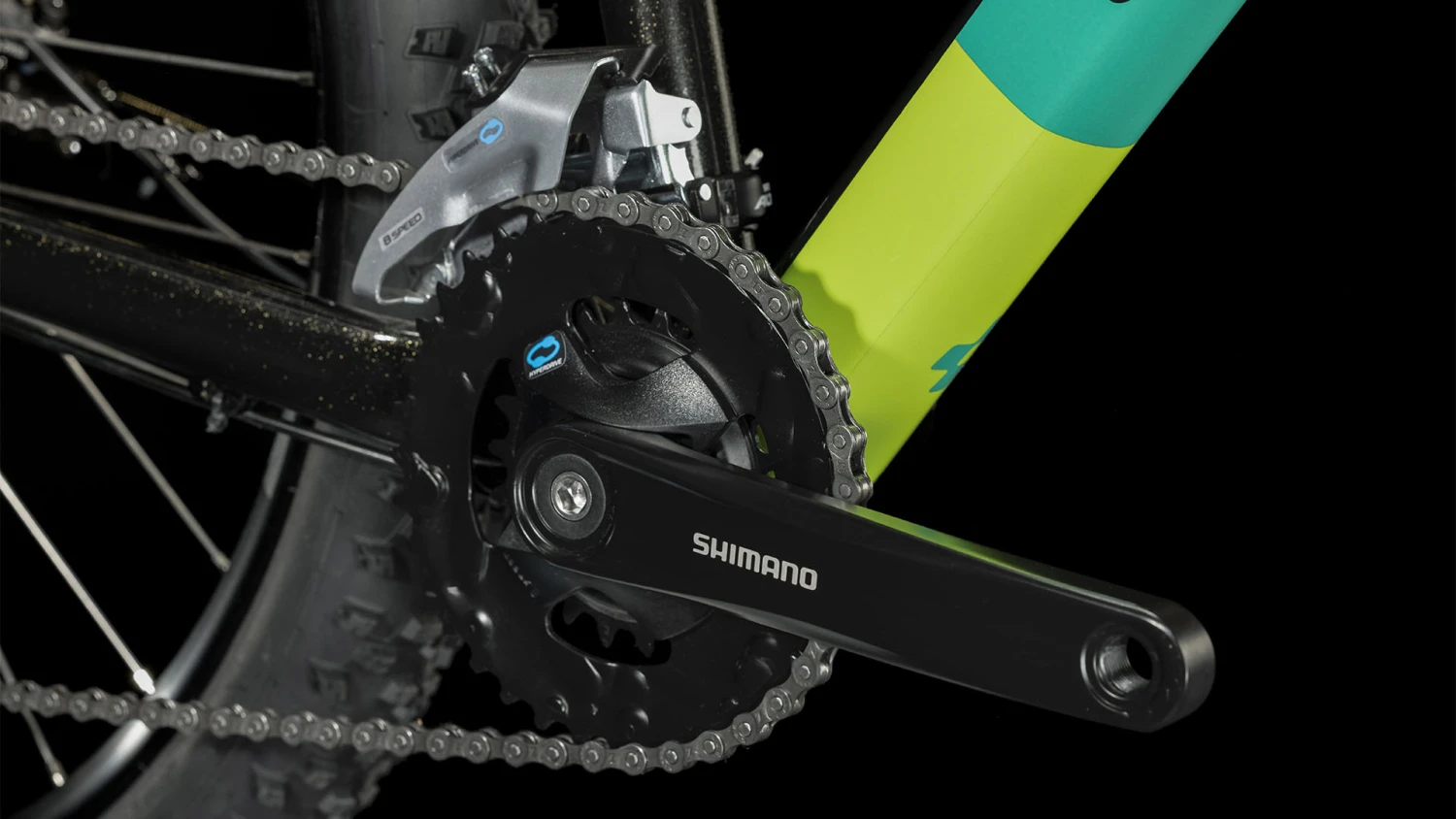 CUBE ACID 260 Disc - 26" Children's Bike - 2023 - Black / Green 9 CUBE ACID 260 Disc - 26" Children's Bike - 2023 - Black / Green - Afbeelding 7