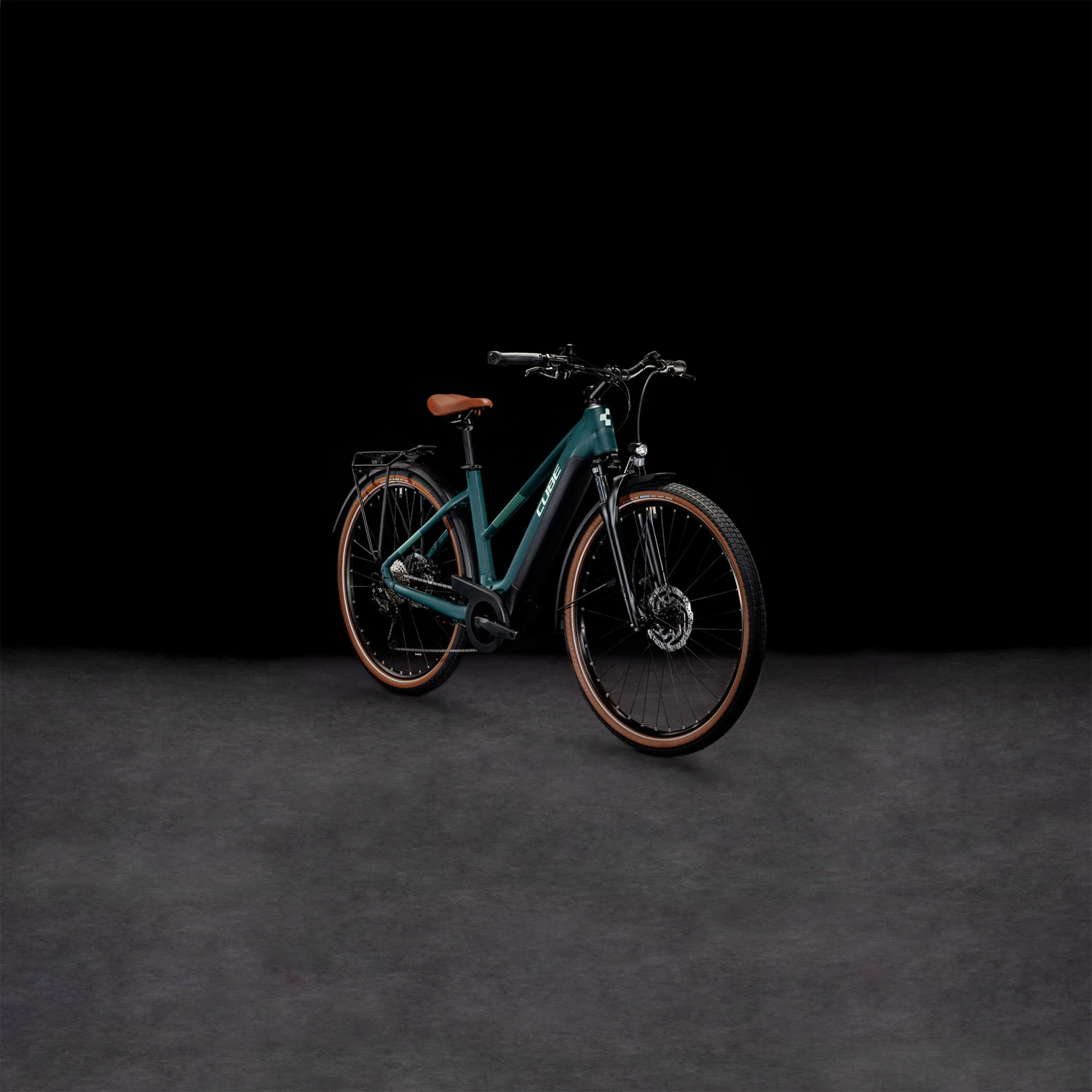 CUBE TOURING HYBRID ONE 500 - Women Electric Touring Bike - 2023 - Darkgreen / Green 5 CUBE TOURING HYBRID ONE 500 - Women Electric Touring Bike - 2023 - Darkgreen / Green - Afbeelding 3