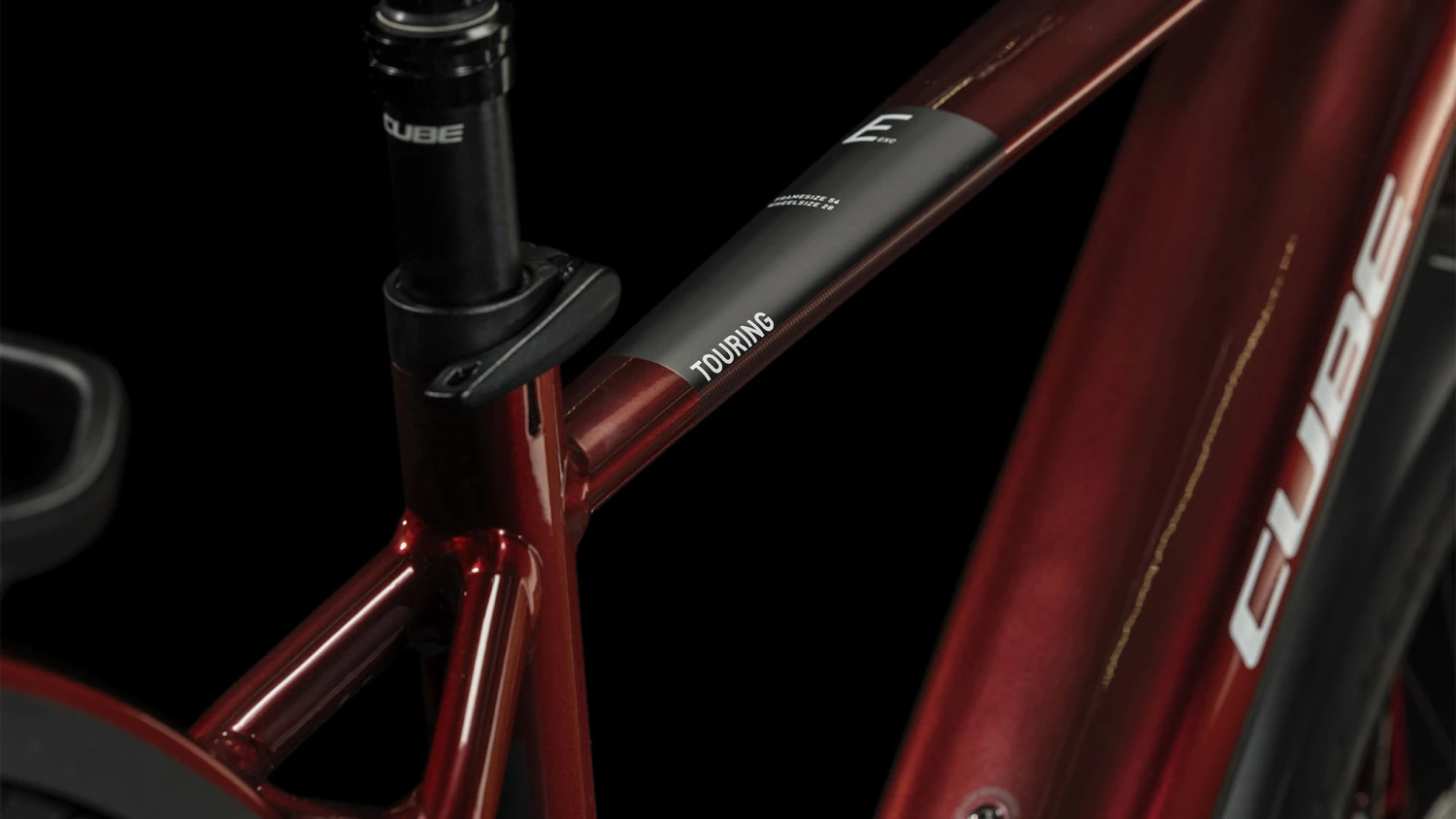 CUBE TOURING HYBRID EXC 625 - Electric Touring Bike - 2023 - Red / White 6 CUBE TOURING HYBRID EXC 625 - Electric Touring Bike - 2023 - Red / White - Afbeelding 4