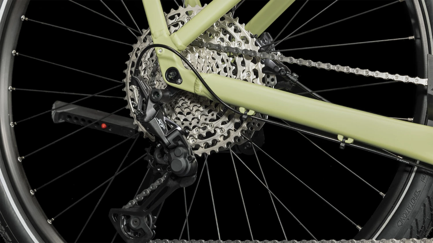 CUBE KATHMANDU HYBRID SLX 750 - Electric Touring Bike - 2023 - Green / Olive 9 CUBE KATHMANDU HYBRID SLX 750 - Electric Touring Bike - 2023 - Green / Olive - Afbeelding 7