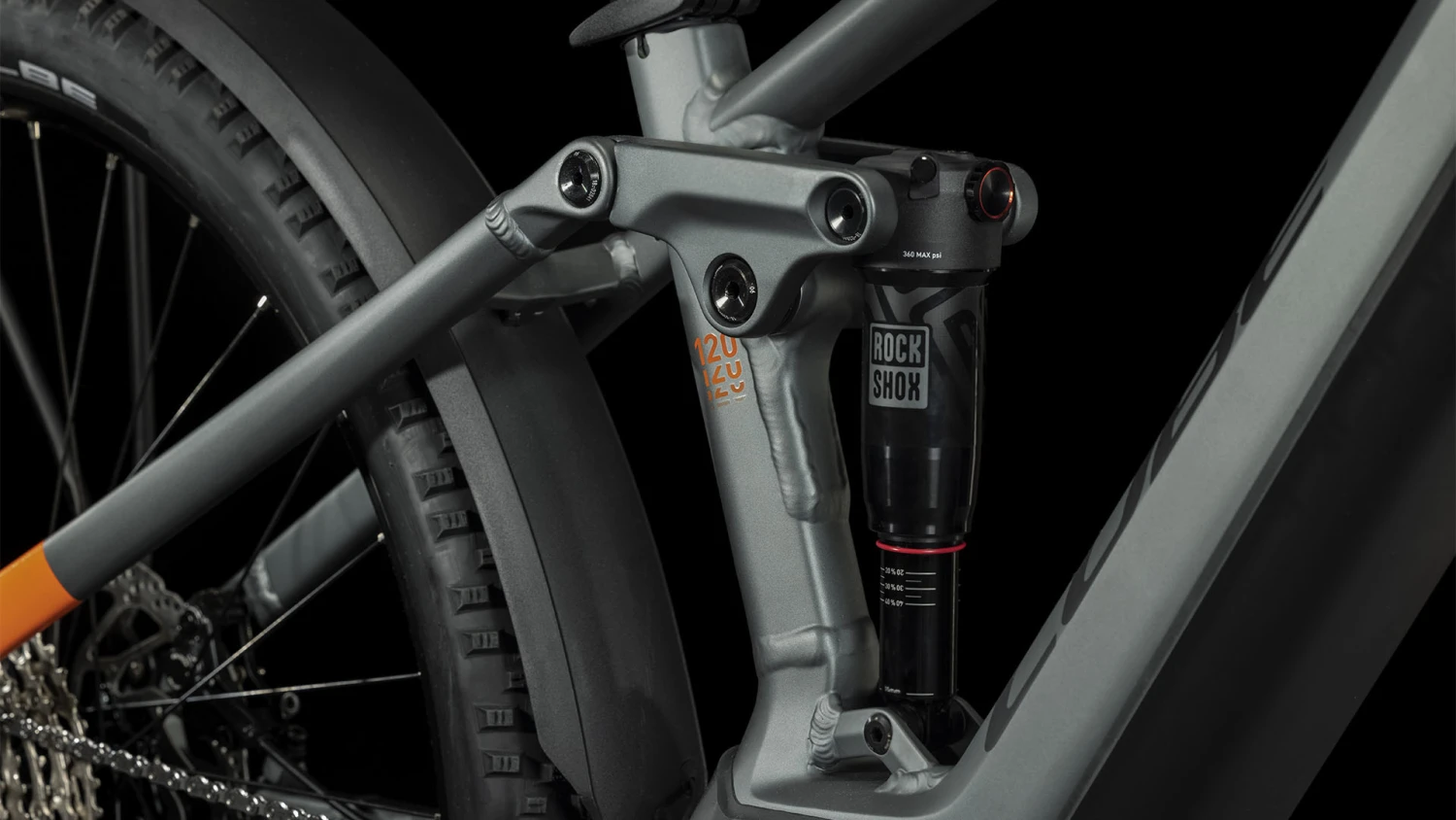 CUBE STEREO HYBRID 120 Pro Allroad 750 - E-Mountainbike - 2023 - Flashgrey / Orange - B-Keus 8 CUBE STEREO HYBRID 120 Pro Allroad 750 - E-Mountainbike - 2023 - Flashgrey / Orange - B-Keus - Afbeelding 6