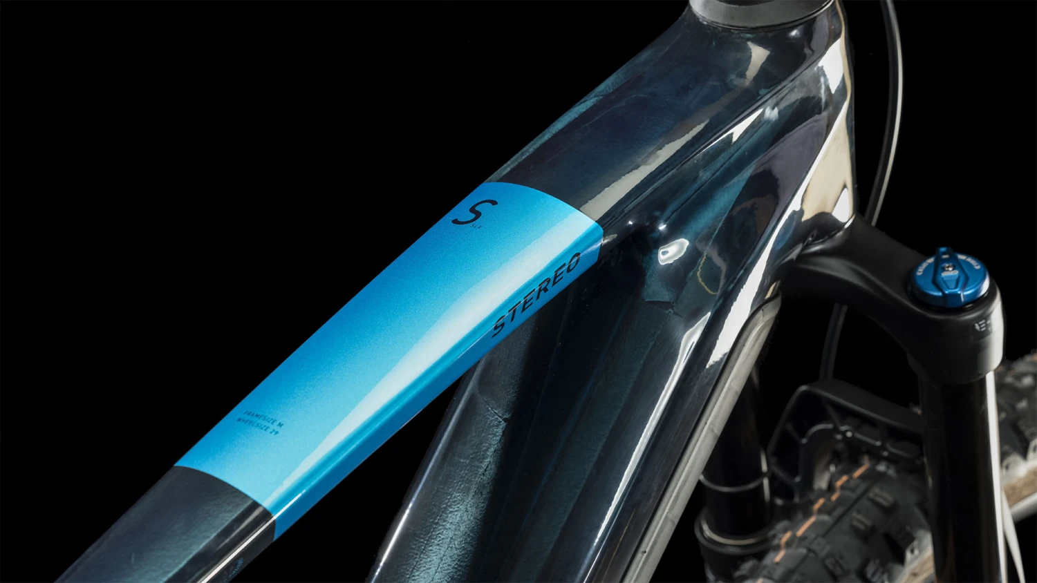 CUBE STEREO HYBRID 140 HPC SLX 750 - Carbon Electric Mountainbike - 2023 - Liquidblue / Blue A00 6 CUBE STEREO HYBRID 140 HPC SLX 750 - Carbon Electric Mountainbike - 2023 - Liquidblue / Blue A00 - Afbeelding 4