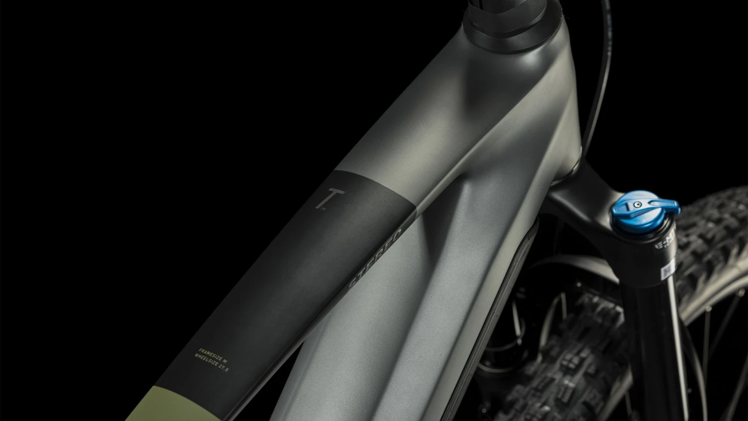 CUBE STEREO HYBRID 160 HPC TM 750 - 27.5" Carbon Electric Mountainbike - 2023 - Flashgrey / Olive 6 CUBE STEREO HYBRID 160 HPC TM 750 - 27.5" Carbon Electric Mountainbike - 2023 - Flashgrey / Olive - Afbeelding 4