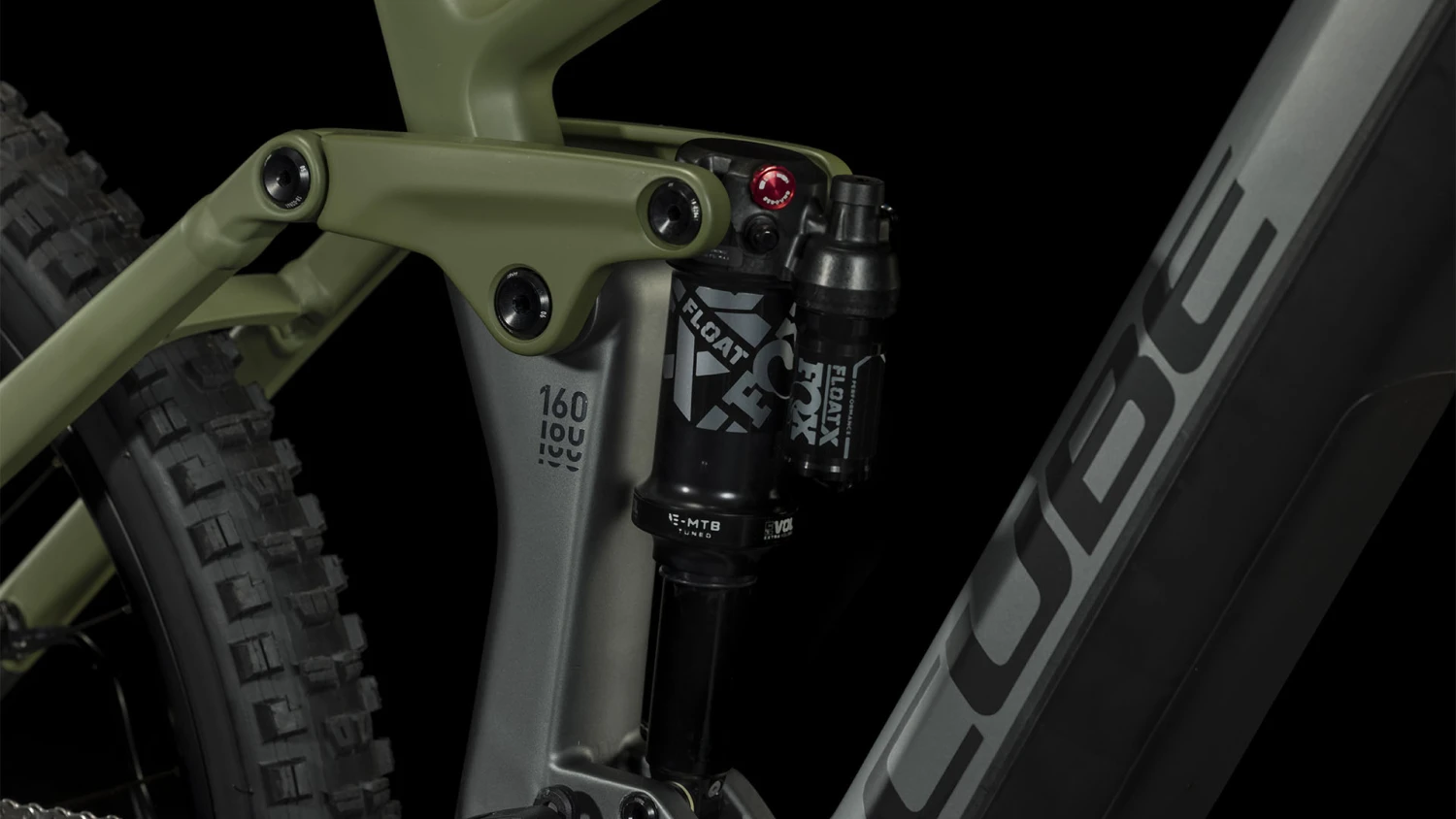 CUBE STEREO HYBRID 160 HPC TM 750 - 27.5" Carbon Electric Mountainbike - 2023 - Flashgrey / Olive 8 CUBE STEREO HYBRID 160 HPC TM 750 - 27.5" Carbon Electric Mountainbike - 2023 - Flashgrey / Olive - Afbeelding 6