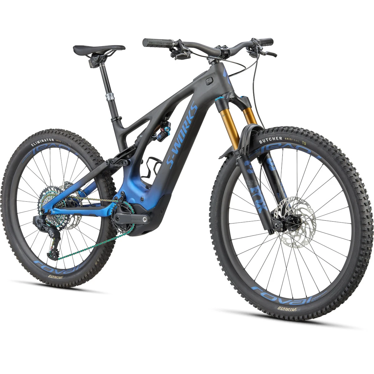 Specialized S-WORKS TURBO LEVO - Carbon MTB E-Bike - 2022 - Blue Ghost Gravity Fade / Black / Light Silver 5 Specialized S-WORKS TURBO LEVO - Carbon MTB E-Bike - 2022 - Blue Ghost Gravity Fade / Black / Light Silver - Afbeelding 3