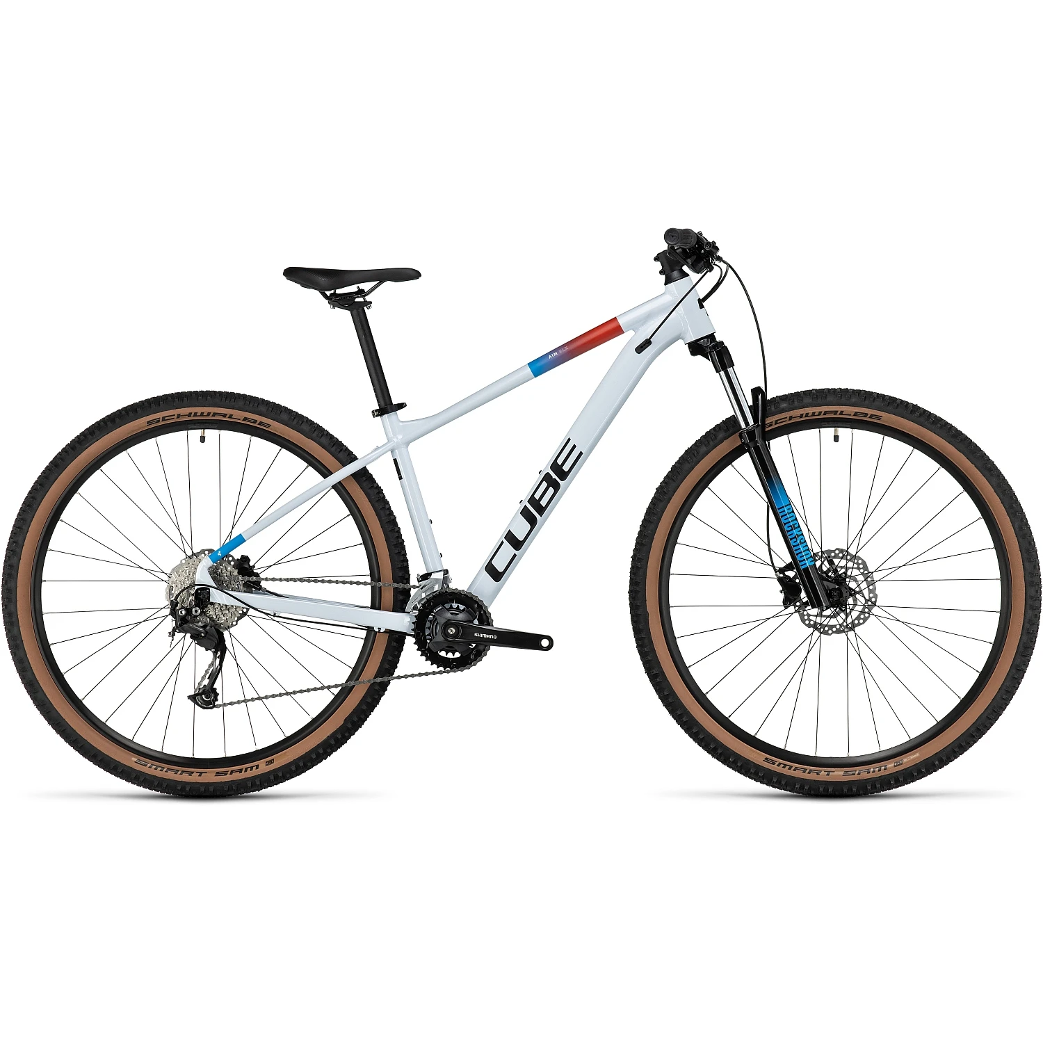 CUBE AIM SLX - Mountainbike - 2023 - White / Blue / Red 3 CUBE AIM SLX - Mountainbike - 2023 - White / Blue / Red