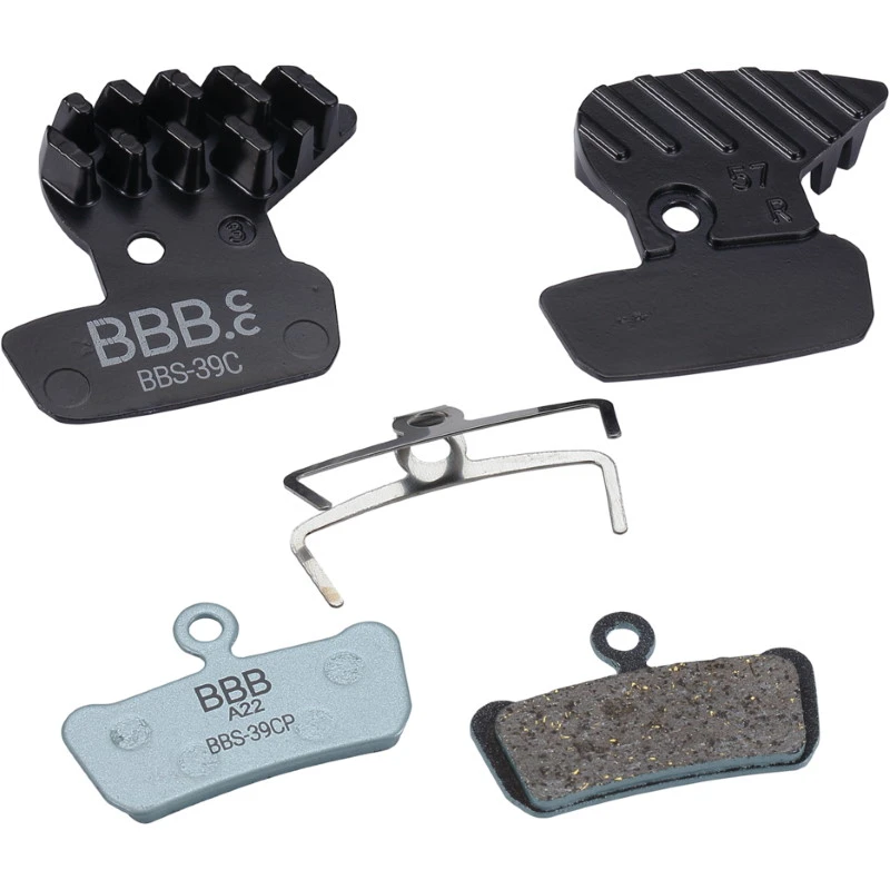 BBB Cycling Discstop Coolfin Schijfremblokken SRAM/Avid BBS-39C - Zwart/staalblauw 4 BBB Cycling Discstop Coolfin Schijfremblokken SRAM/Avid BBS-39C - Zwart/staalblauw - Afbeelding 2