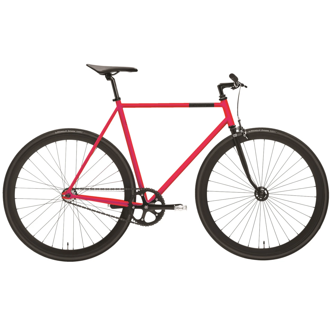 Creme Cycles VINYL Uno - Singlespeed Urban Bike - 2023 - Neon Red 3 Creme Cycles VINYL Uno - Singlespeed Urban Bike - 2023 - Neon Red