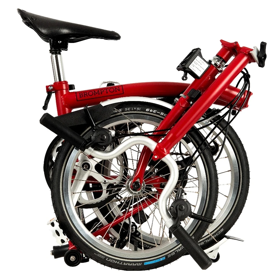 Brompton C Line Explore - 6-Speed - High Bar - Extended Seatpost - 16" Folding Bike - 2022 - House Red Matt 5 Brompton C Line Explore - 6-Speed - High Bar - Extended Seatpost - 16" Folding Bike - 2022 - House Red Matt - Afbeelding 3