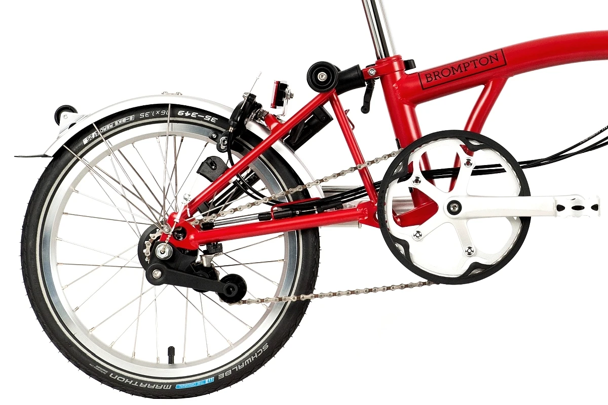 Brompton C Line Explore - 6-Speed - High Bar - Extended Seatpost - 16" Folding Bike - 2022 - House Red Matt 6 Brompton C Line Explore - 6-Speed - High Bar - Extended Seatpost - 16" Folding Bike - 2022 - House Red Matt - Afbeelding 4