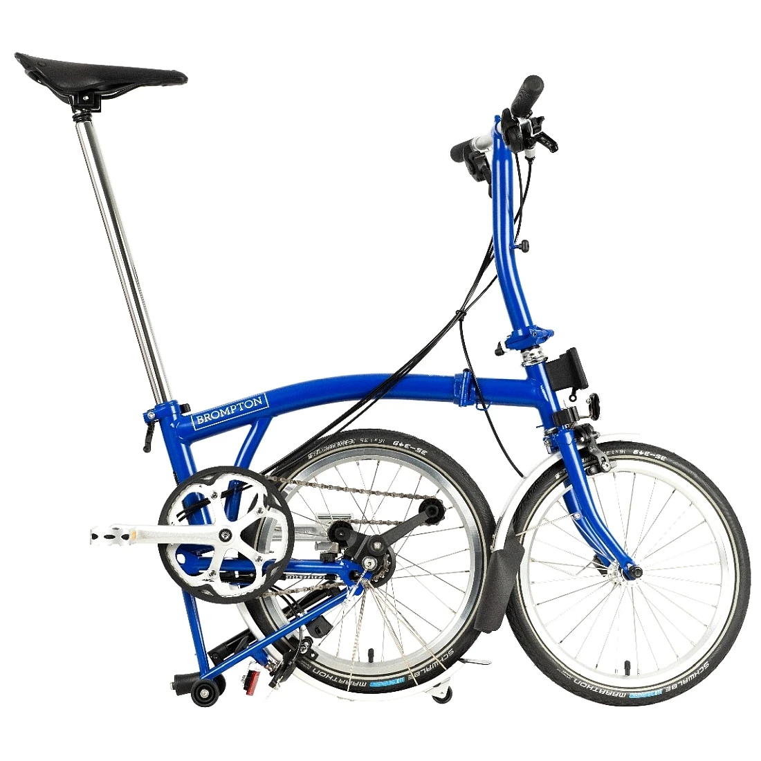 Brompton C Line Explore - 6-Speed - High Bar - Telescopic Seatpost - 16" Folding Bike - 2022 - Picadilly Blue Matt 4 Brompton C Line Explore - 6-Speed - High Bar - Telescopic Seatpost - 16" Folding Bike - 2022 - Picadilly Blue Matt - Afbeelding 2