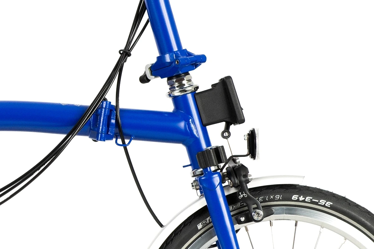 Brompton C Line Utility - 3-Speed - High Bar - Extended Seatpost - Dynamo - 16" Folding Bike - 2022 - Picadilly Blue Matt 7 Brompton C Line Utility - 3-Speed - High Bar - Extended Seatpost - Dynamo - 16" Folding Bike - 2022 - Picadilly Blue Matt - Afbeelding 5