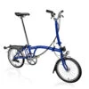 Brompton C Line Explore - 6-Speed - High Bar - Extended Seatpost - Rear Rack & Dynamo - 16" Folding Bike - 2022 - Picadilly Blue Matt