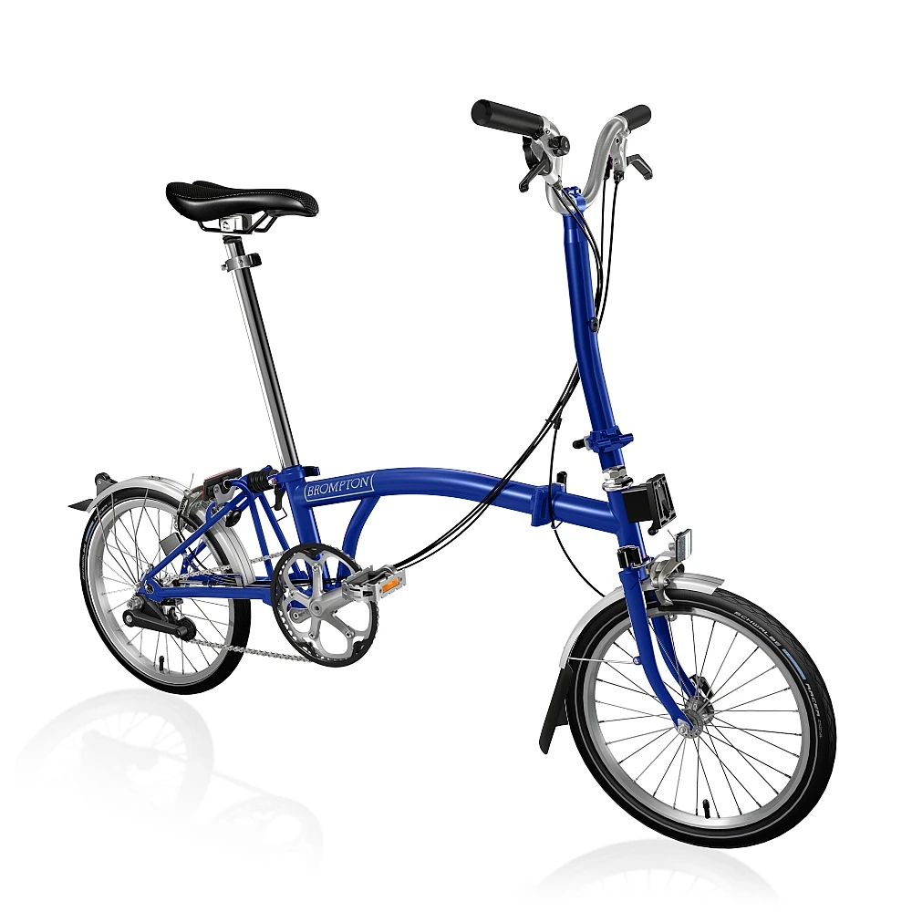 Brompton C Line Explore - 6-Speed - High Bar - Telescopic Seatpost - 16" Folding Bike - 2022 - Picadilly Blue Matt 3 Brompton C Line Explore - 6-Speed - High Bar - Telescopic Seatpost - 16" Folding Bike - 2022 - Picadilly Blue Matt