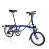 Brompton C Line Explore - 6-Speed - Low Bar - Standard Seatpost - Rear Rack & Dynamo - 16" Folding Bike - 2022 - Picadilly Blue Matt -Fietswereld Winkels c line explore 6 speed low bar standard seatpost dynamo rear rack picadilly blue matt 1 1216825