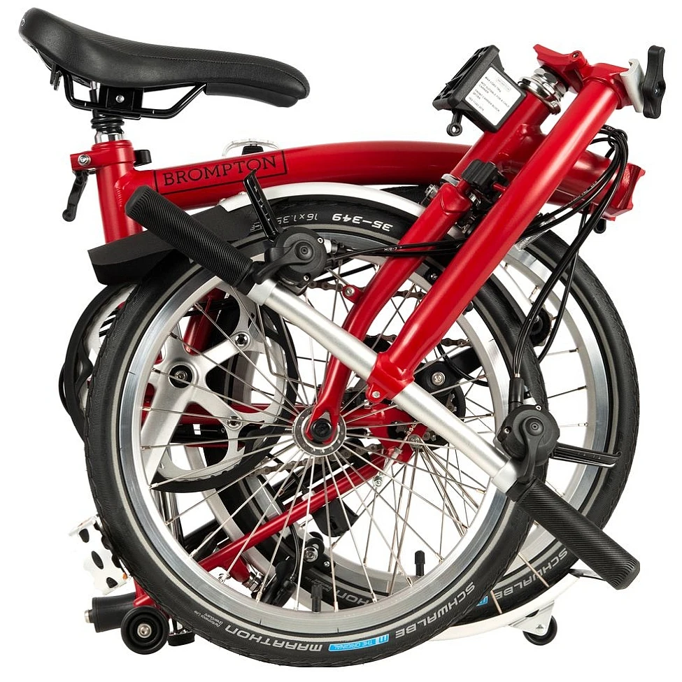 Brompton C Line Utility - 3-Speed - Low Bar - Standard Seatpost - 16" Folding Bike - 2022 - House Red Matt 5 Brompton C Line Utility - 3-Speed - Low Bar - Standard Seatpost - 16" Folding Bike - 2022 - House Red Matt - Afbeelding 3