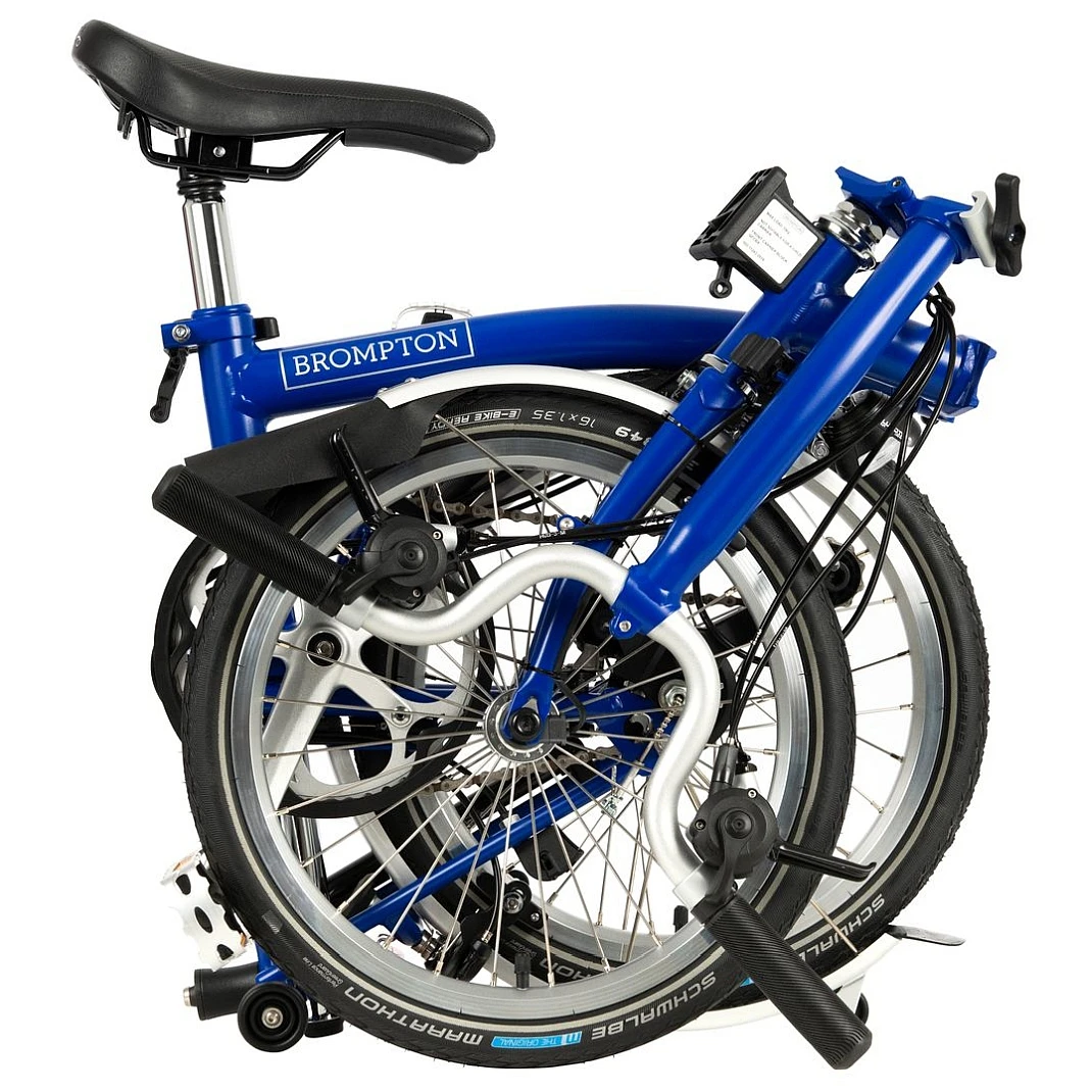 Brompton C Line Explore - 6-Speed - Mid Bar - Standard Seatpost - Dynamo - 16" Folding Bike - 2022 - Picadilly Blue Matt 5 Brompton C Line Explore - 6-Speed - Mid Bar - Standard Seatpost - Dynamo - 16" Folding Bike - 2022 - Picadilly Blue Matt - Afbeelding 3