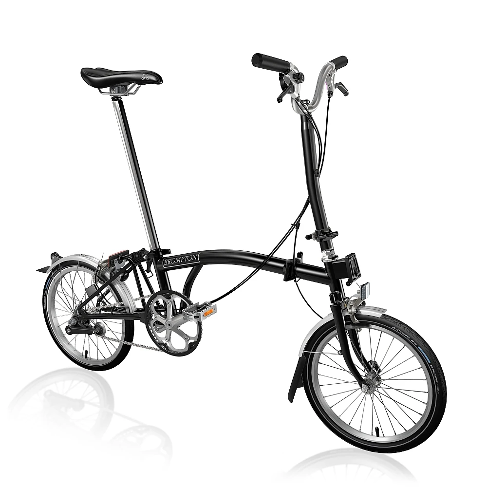 Brompton C Line Utility - 3-Speed - High Bar - Extended Seatpost - 16" Folding Bike - 2022 - Black Matt 3 Brompton C Line Utility - 3-Speed - High Bar - Extended Seatpost - 16" Folding Bike - 2022 - Black Matt