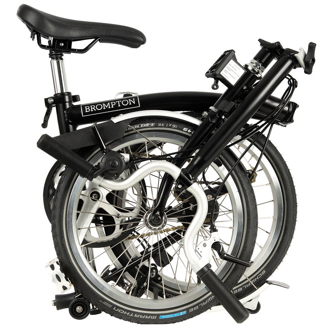 Brompton C Line Utility - 3-Speed - High Bar - Extended Seatpost - 16" Folding Bike - 2022 - Black Matt 5 Brompton C Line Utility - 3-Speed - High Bar - Extended Seatpost - 16" Folding Bike - 2022 - Black Matt - Afbeelding 3