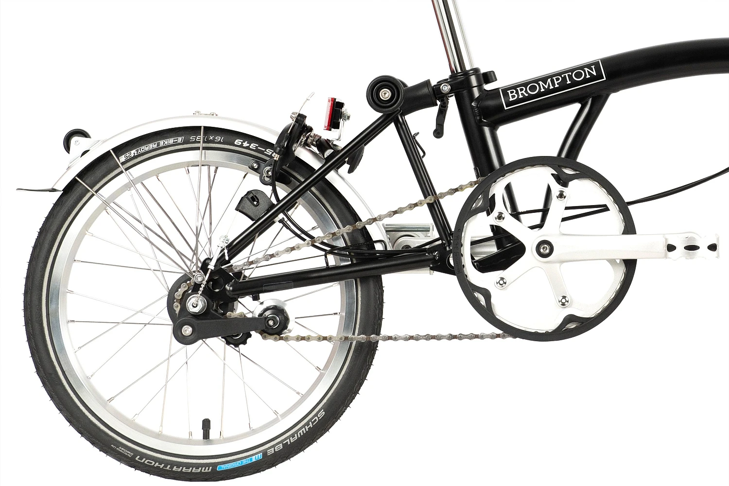 Brompton C Line Utility - 3-Speed - High Bar - Telescopic Seatpost - 16" Folding Bike - 2022 - Black Matt 6 Brompton C Line Utility - 3-Speed - High Bar - Telescopic Seatpost - 16" Folding Bike - 2022 - Black Matt - Afbeelding 4