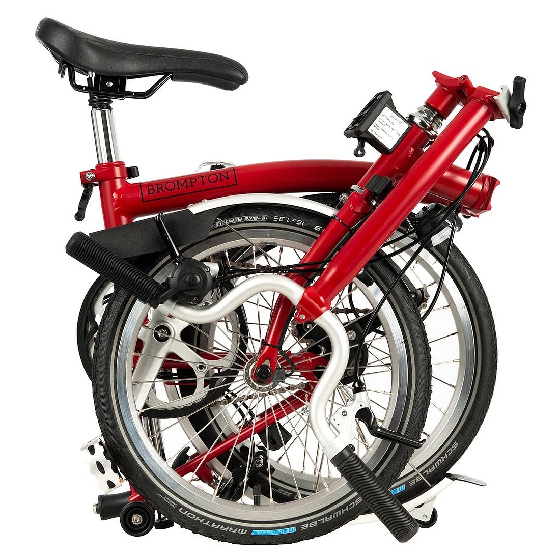 Brompton C Line Utility - 3-Speed - High Bar - Telescopic Seatpost - Dynamo - 16" Folding Bike - 2022 - House Red Matt 5 Brompton C Line Utility - 3-Speed - High Bar - Telescopic Seatpost - Dynamo - 16" Folding Bike - 2022 - House Red Matt - Afbeelding 3