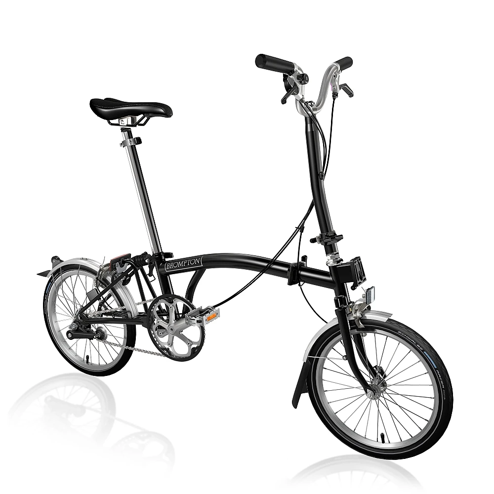 Brompton C Line Utility - 3-Speed - High Bar - Telescopic Seatpost - 16" Folding Bike - 2022 - Black Matt 3 Brompton C Line Utility - 3-Speed - High Bar - Telescopic Seatpost - 16" Folding Bike - 2022 - Black Matt