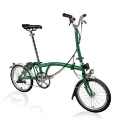 Brompton C Line Utility - 3-Speed - High Bar - Telescopic Seatpost - Dynamo - 16" Folding Bike - 2022 - Racing Green Matt