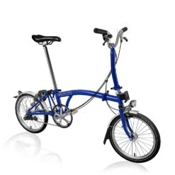 Brompton C Line Utility - 3-Speed - Mid Bar - Standard Seatpost - Dynamo - 16" Folding Bike - 2022 - Picadilly Blue Matt