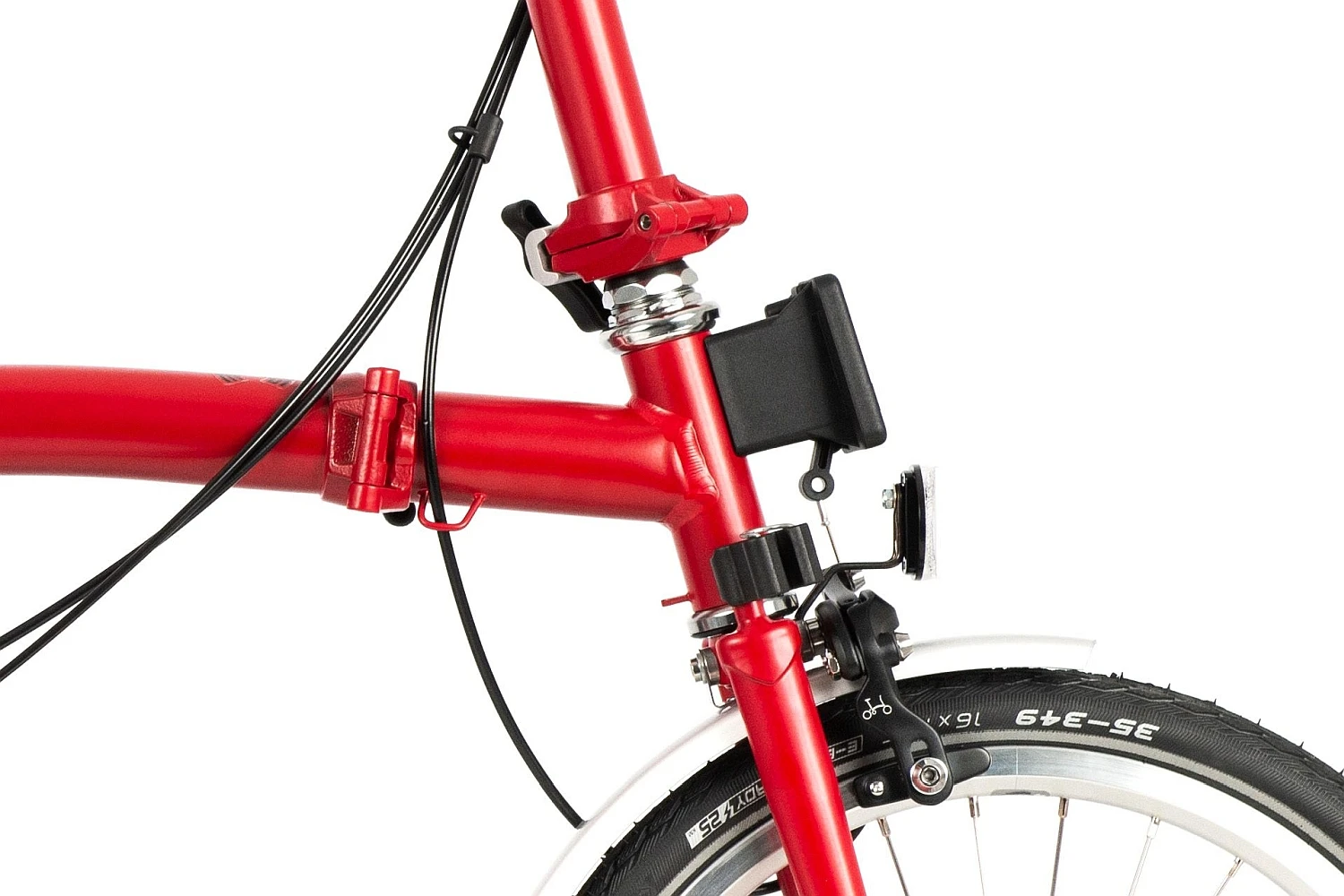 Brompton C Line Utility - 3-Speed - Low Bar - Standard Seatpost - 16" Folding Bike - 2022 - House Red Matt 8 Brompton C Line Utility - 3-Speed - Low Bar - Standard Seatpost - 16" Folding Bike - 2022 - House Red Matt - Afbeelding 6