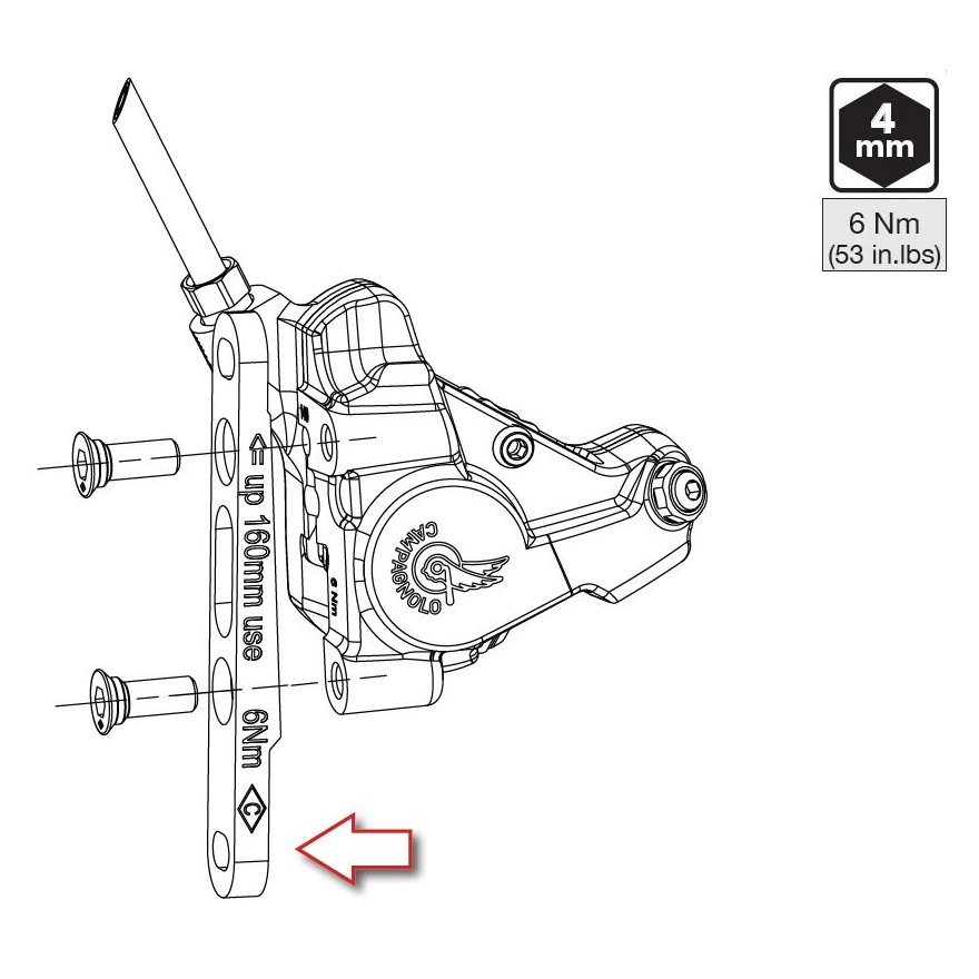 Campagnolo® Campagnolo Ekar Disc Brake Adapter - Flat Mount - Front - 140 / 160mm 5 Campagnolo® Campagnolo Ekar Disc Brake Adapter - Flat Mount - Front - 140 / 160mm - Afbeelding 3