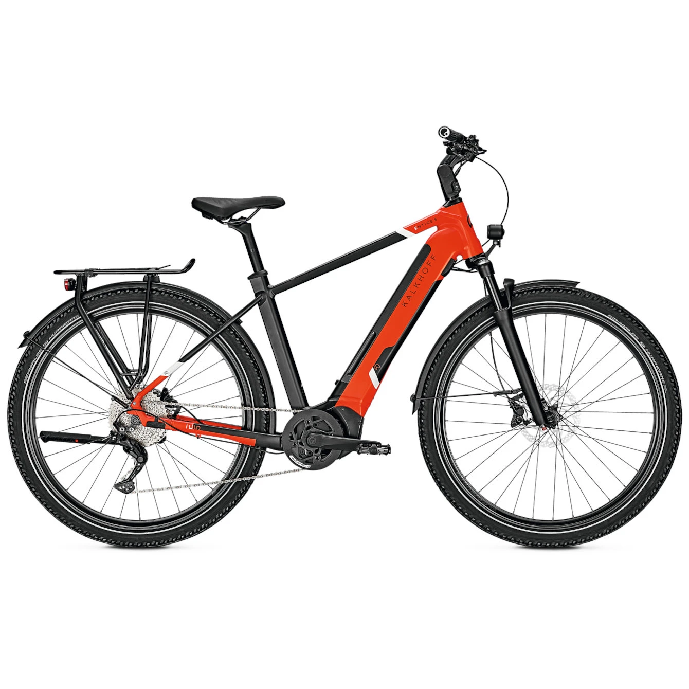 Kalkhoff ENTICE 5.B MOVE+ Men's Trekking E-Bike - 2022 - Magicblack / Redorange Matt 3 Kalkhoff ENTICE 5.B MOVE+ Men's Trekking E-Bike - 2022 - Magicblack / Redorange Matt
