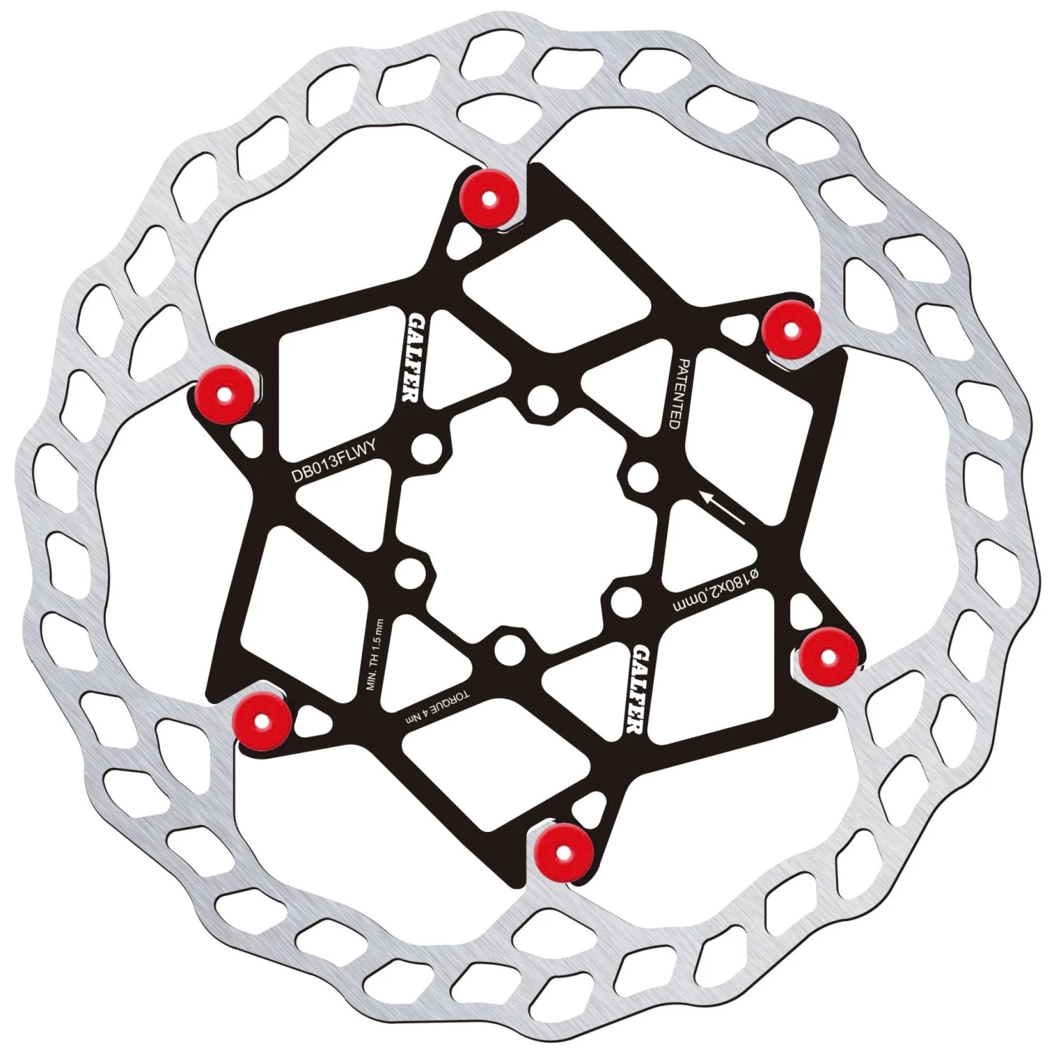 Galfer Wave V2 Remschijf - MTB | Floating | 6-Gaats - Rood 3 Galfer Wave V2 Remschijf - MTB | Floating | 6-Gaats - Rood