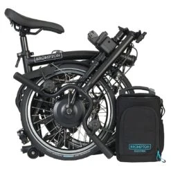 Brompton Electric C Line Explore - 6-Speed - Mid Bar - Standard Seatpost - 16" Elektrische Vouwfiets - 2023 - Matt Black -Fietswereld Winkels electric c line explore 6 speed high bar extended seatpost 4 1451967 2