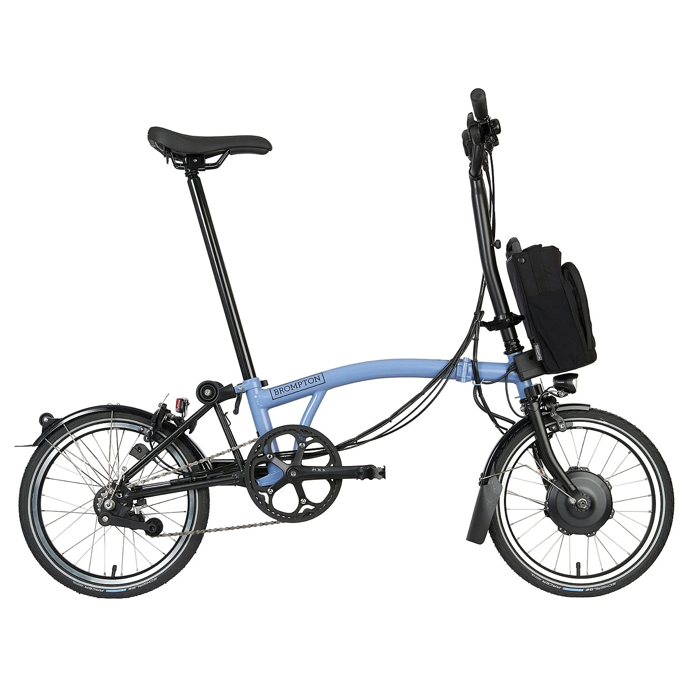Brompton Electric C Line Explore - 6-Speed - High Bar - Extended Seatpost - 16" Elektrische Vouwfiets - 2023 - Cloud Blue 3 Brompton Electric C Line Explore - 6-Speed - High Bar - Extended Seatpost - 16" Elektrische Vouwfiets - 2023 - Cloud Blue