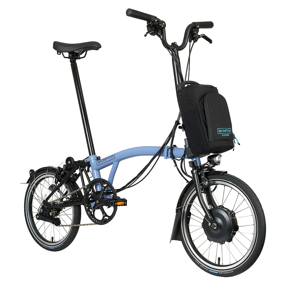 Brompton Electric C Line Explore - 6-Speed - High Bar - Extended Seatpost - 16" Elektrische Vouwfiets - 2023 - Cloud Blue 4 Brompton Electric C Line Explore - 6-Speed - High Bar - Extended Seatpost - 16" Elektrische Vouwfiets - 2023 - Cloud Blue - Afbeelding 2