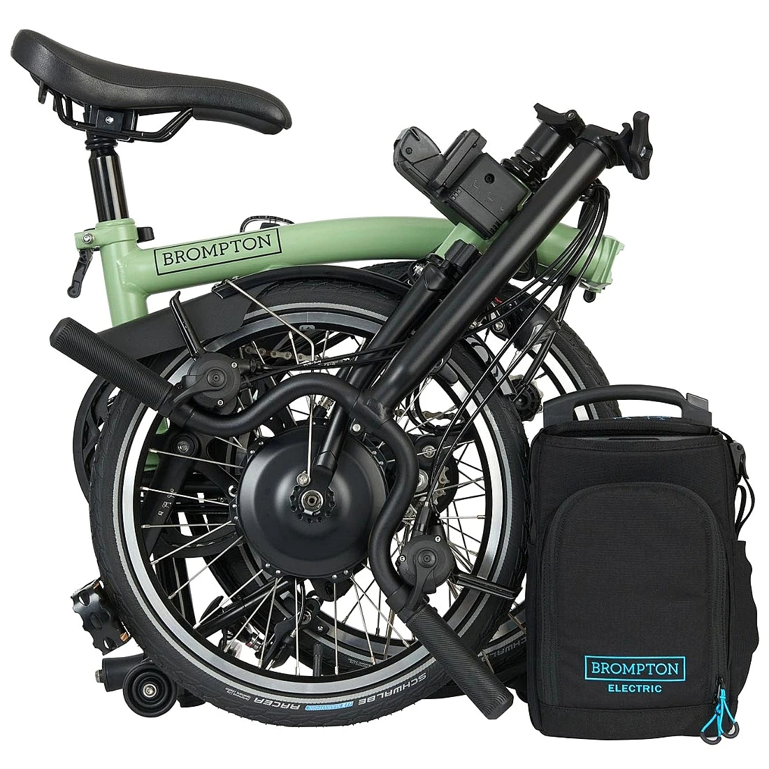 Brompton Electric C Line Explore - 6-Speed - Mid Bar - Standard Seatpost - 16" Elektrische Vouwfiets - 2023 - Matcha Green 6 Brompton Electric C Line Explore - 6-Speed - Mid Bar - Standard Seatpost - 16" Elektrische Vouwfiets - 2023 - Matcha Green - Afbeelding 4