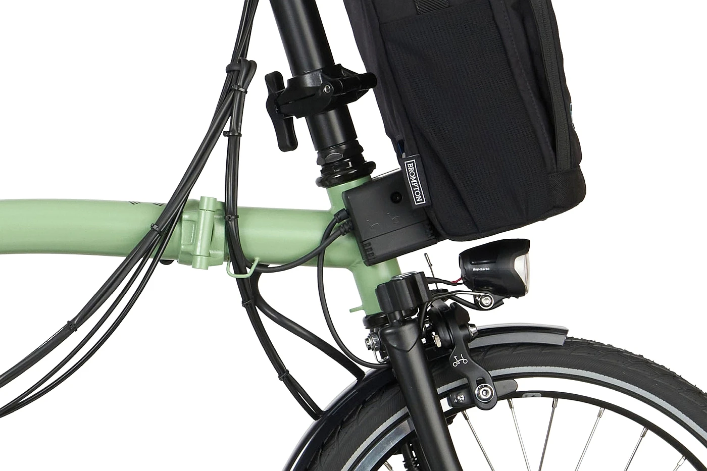 Brompton Electric C Line Explore - 6-Speed - Mid Bar - Standard Seatpost - 16" Elektrische Vouwfiets - 2023 - Matcha Green 9 Brompton Electric C Line Explore - 6-Speed - Mid Bar - Standard Seatpost - 16" Elektrische Vouwfiets - 2023 - Matcha Green - Afbeelding 7