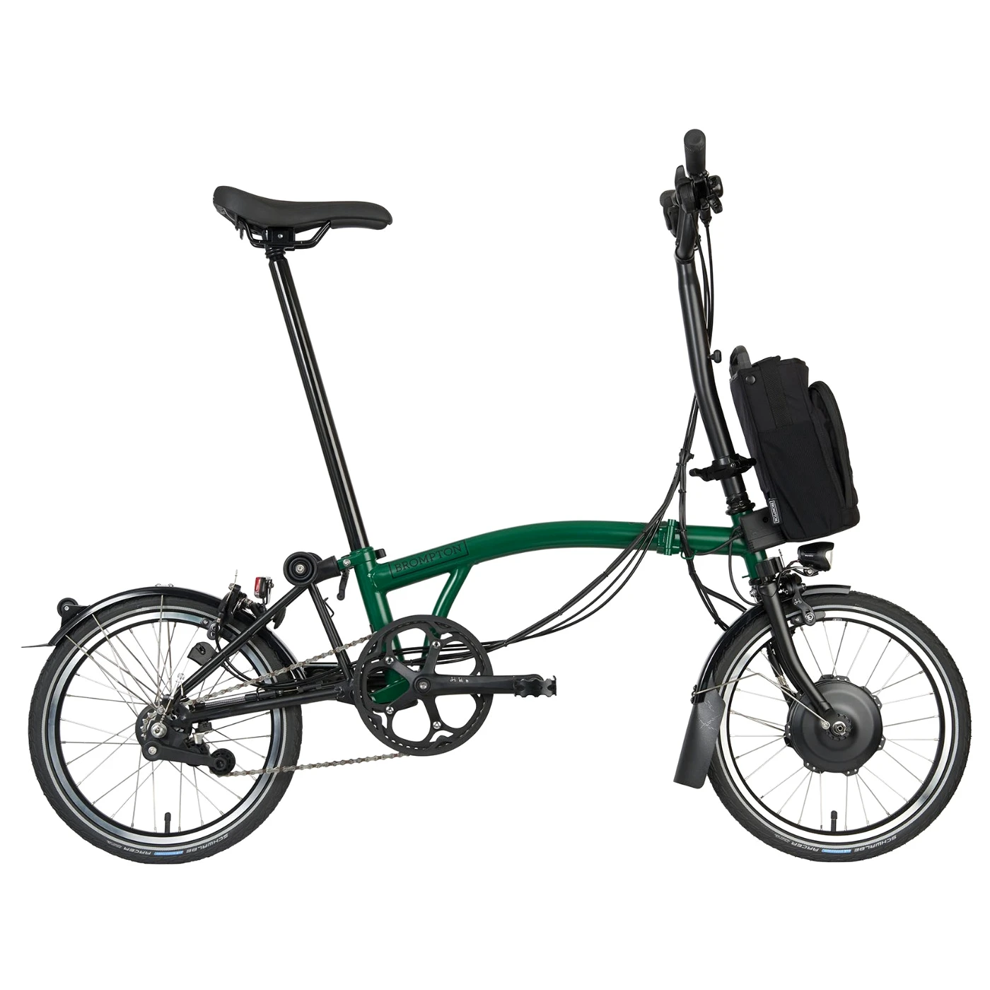 Brompton Electric C Line Explore - 6-Speed - High Bar - Extended Seatpost - 16" Elektrische Vouwfiets - 2023 - Racing Green 3 Brompton Electric C Line Explore - 6-Speed - High Bar - Extended Seatpost - 16" Elektrische Vouwfiets - 2023 - Racing Green