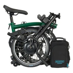 Brompton Electric C Line Explore - 6-Speed - High Bar - Telescopic Seatpost - 16" Elektrische Vouwfiets - 2023 - Racing Green -Fietswereld Winkels electric c line explore 6 speed high bar extended seatpost racing green 4 1452370
